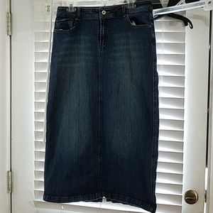 Cato Womens Long Denim Skirt Size 2 